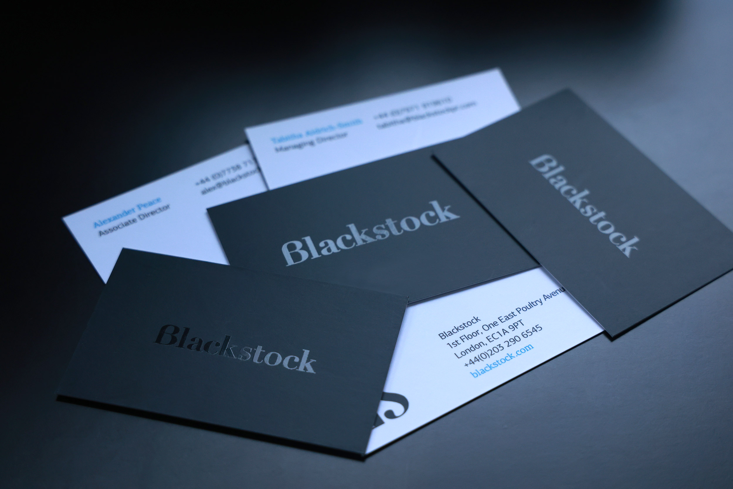 Blackstock printed business cards